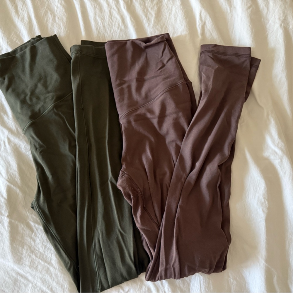 Aerie Olive and Brown/Mauve leggings